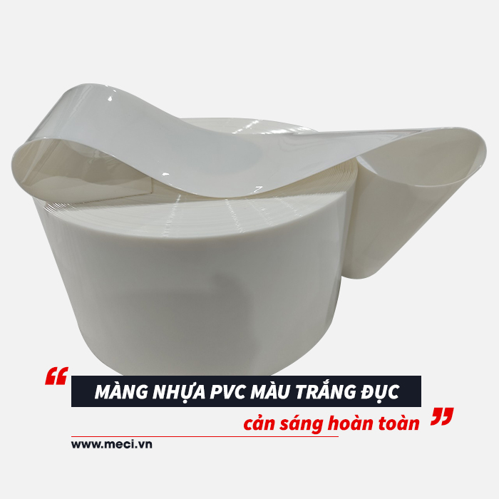 Cuộn nhựa pvc màu trắng đục