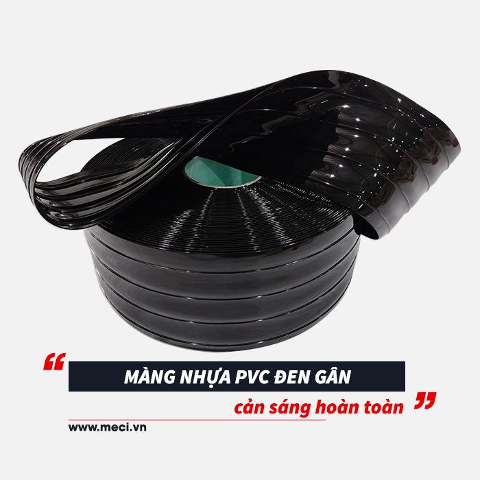 Cuộn nhựa pvc đen gân